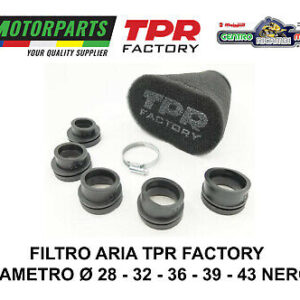 FIiltro Aria Universale TOP TPR FACTORY Ø 28 32 36 39 43 Nero Racing Sportivo