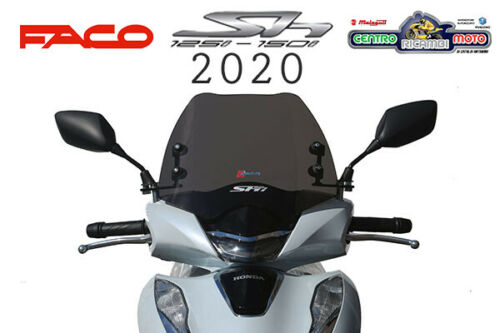 Cupolino Basso Sport Fume' Scuro con Aste Nere FACO Honda SH 125 150 i ABS  2020 - Ricambi Moto Cataldi