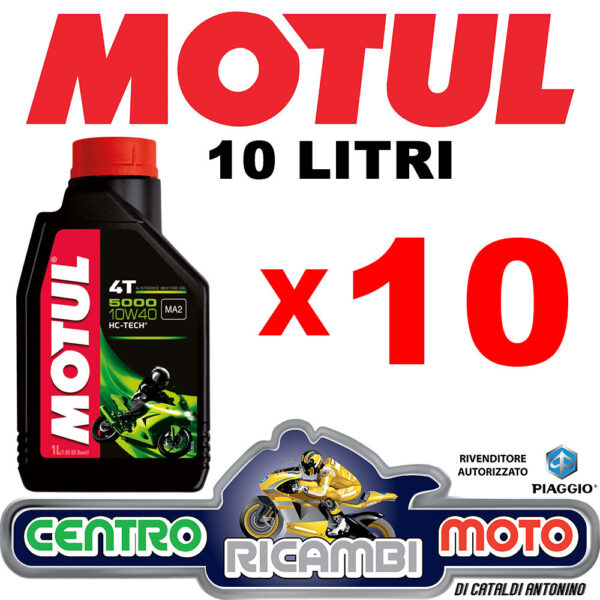 Olio Motore Moto Motul 10 LITRI LT 5000 10W40 HC-TECH 10/40 4T MA2 SEMISINTETICO