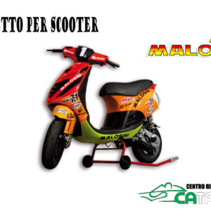 458591 Cavalletto Alza Moto Per Scooter Malossi Mhr Rosso Con Ruote Piaggio Zip