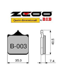 DID ZCCO 8 Pastiglie Freno Anteriori B003 EX DUCATI 999 R – S – R Xerox 2003 06